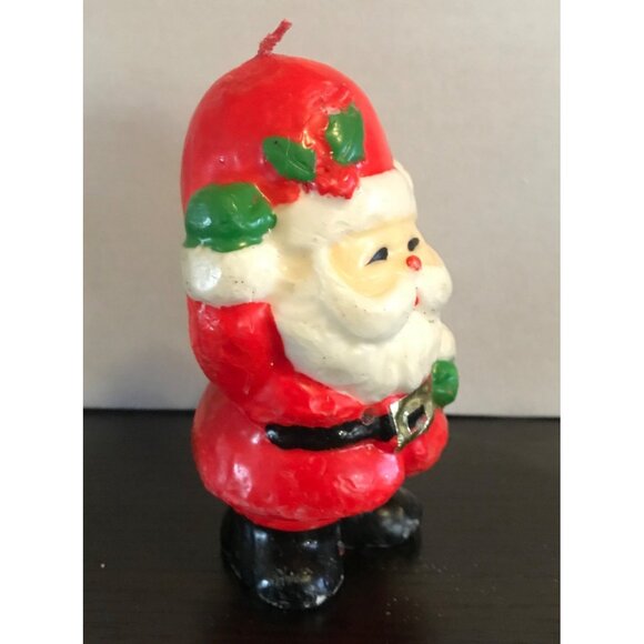 Vintage Santa Claus Decorative Wax Candle Set - Picture 2 of 13